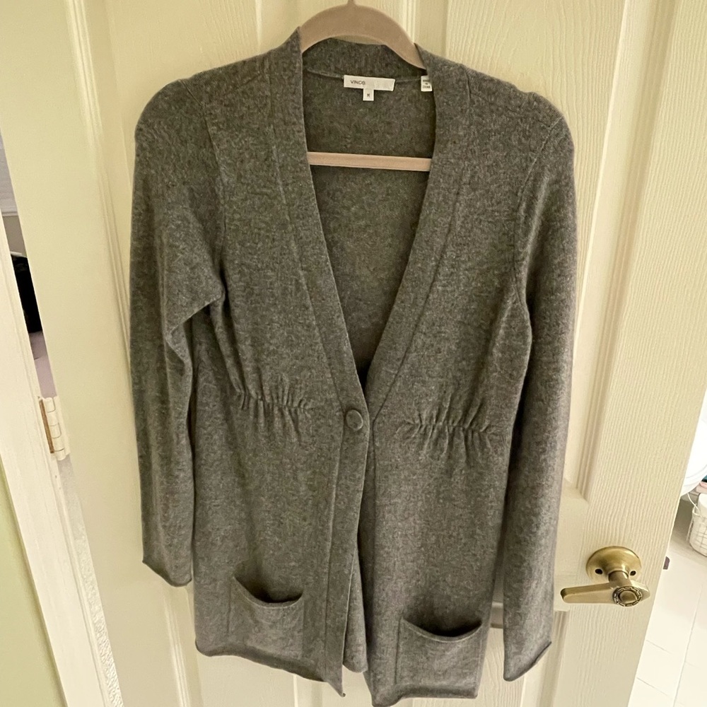 Vince long buttoned sweater